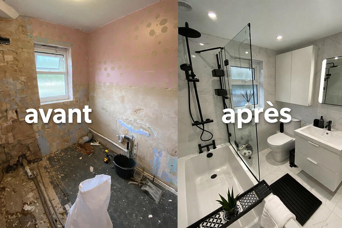 Avant-après salle de bain